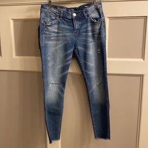 Silver Boyfriend Cropped Denim|NWT